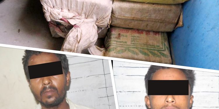 एक क्विन्टल गाँजा बोकेका टयाक्टर सहित दुईजना पक्राउ