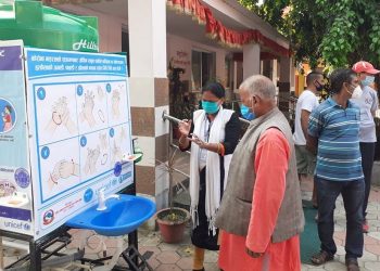 जनकपुरमा पनि मनाइयो हात धुने दिवस, विभिन्न स्थानमा टचलेश हयाण्डवास जडान