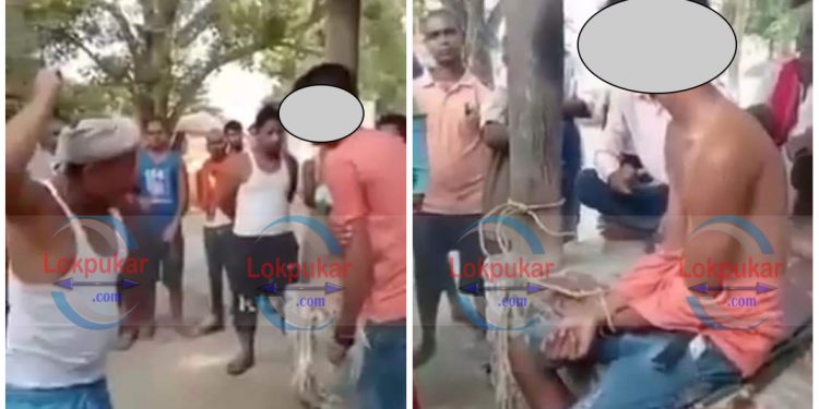 प्रेमपत्र दिनेलाई सार्वजनिक ठाउँमै बाँधेर कुटपिट, ३ पक्राउ (भिडियो सहित)