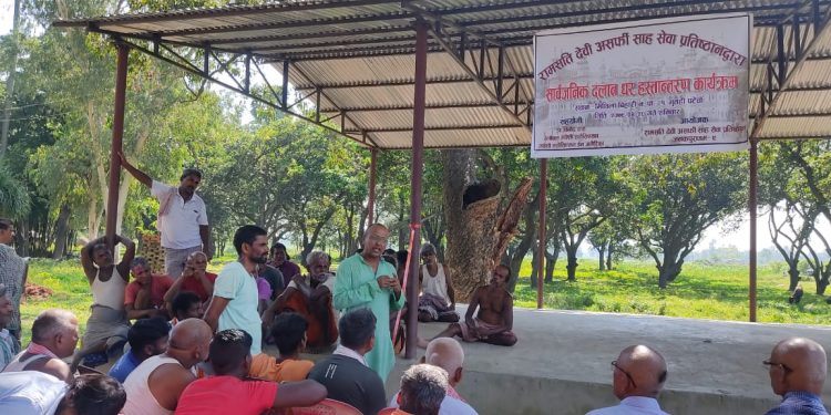 भूतही पटेर्वा स्थानीयका लागि प्रतिष्ठानले गरे दलान निर्माण