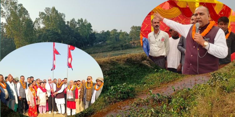 दुधमति नदीकाे संरक्षण र साैन्दर्यकरणका लागि सीमांकन शुरू