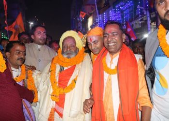 मटिहानीमा अयोध्याबाट आएका जन्तीलाई भव्य स्वागत