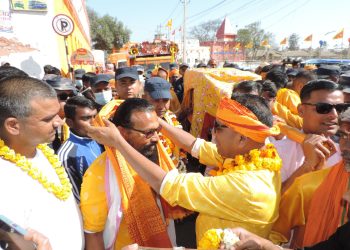 मटिहानीमा परिक्रमा यात्रुलाई भव्य स्वागत