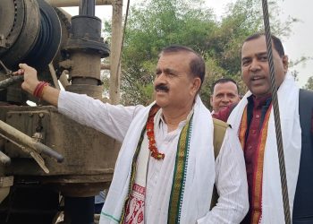 सिचाईका लागि सीतापुर खाेरियामा ट्युवेल शिलान्यास