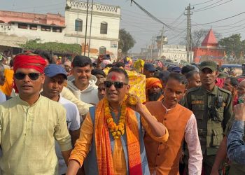 परिक्रमावासीलाई मटिहानीमा भव्य स्वागत